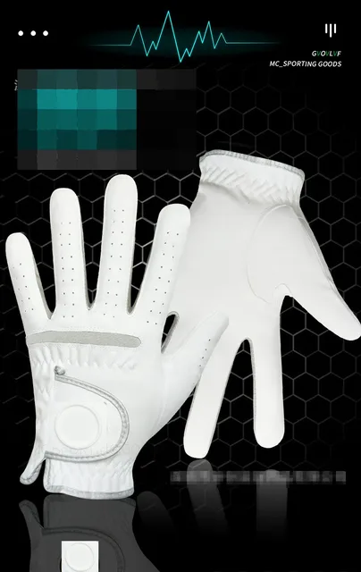 Pack 1 Pc Golf Gloves Men's Left/Right Hand Soft Breathable Pure Sheepskin With Anti-slip Granules Golf Gloves Golf Men 5