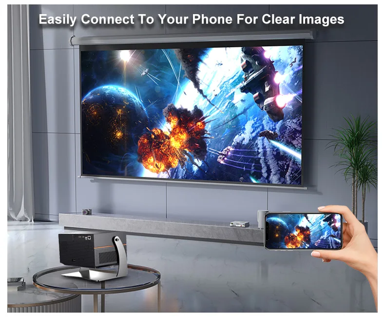 Stunning Android 12.0 Smart Projector With 1080P Clarity