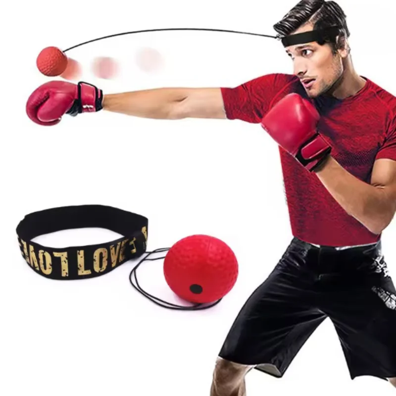Boxing Speed Ball Head-mounted PU Punch ball MMA Sanda Training Hand Eye Reaction Home Sandbag Fitness Boxing Equipment