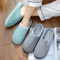 Thick Sole Home Indoor Outside Men And Women Couples Winter Household Warm Fluffy Slippers High Heels Plush Cotton Shoes Ladies 2