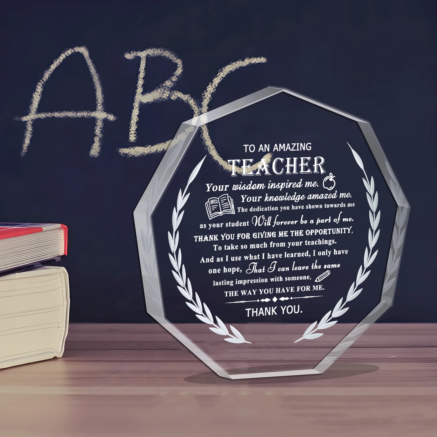 Teacher Appreciation Gifts - Heartwarming Acrylic Sign With Inspirational Message For Educators