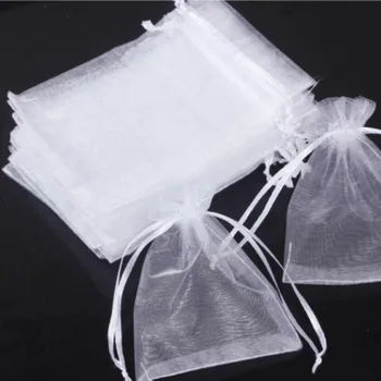 Transparent Organza Favor Bags Packaging Pocket Jewelry Candy Drawstring Mesh Pouch Birthday Wedding Party Small Gift Bags 1