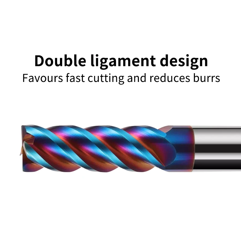 HILIXUN 4 Flutes HRC65 Carbide End Mill CNC Cutting Tools Alloy Carbide Milling EndMills Tungsten Steel Milling Cutter Фрезер
