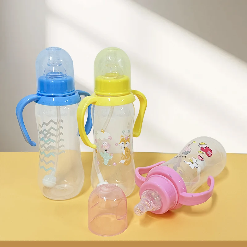 250ml Baby Bottle with Handle - Easy-to-Grip Feeding Bottle, Perfect as a Christmas Gift, Ideal for Water and Formula