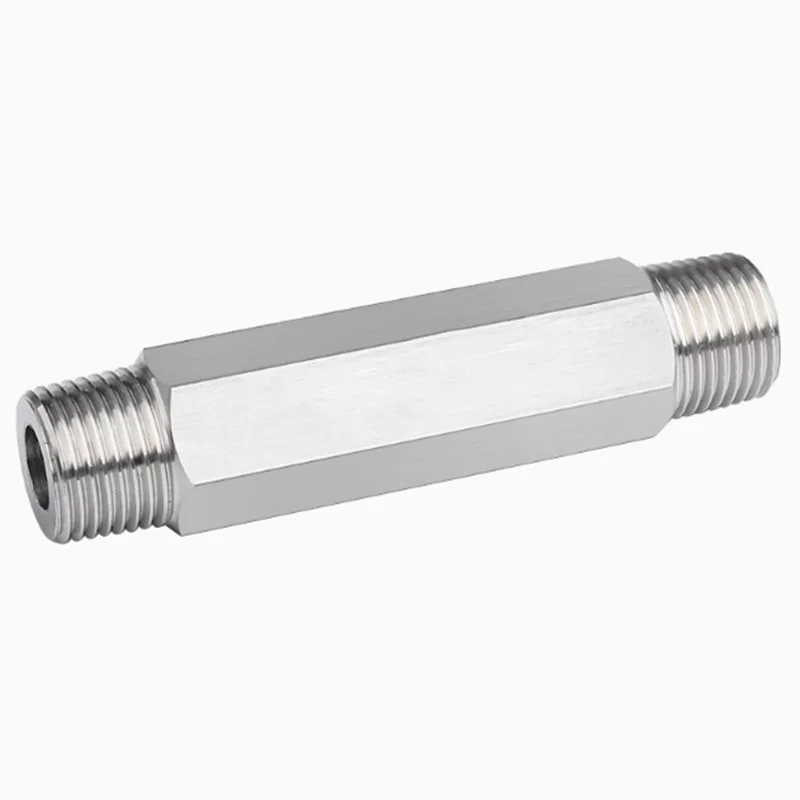 1/8" 1/4" 3/8" 1/2" BSP NPT Male Thread High Pressure Hex Long Nipple 304 Stainless Steel Pipe Fitting 40mm 50mm 60mm 80mm 100mm