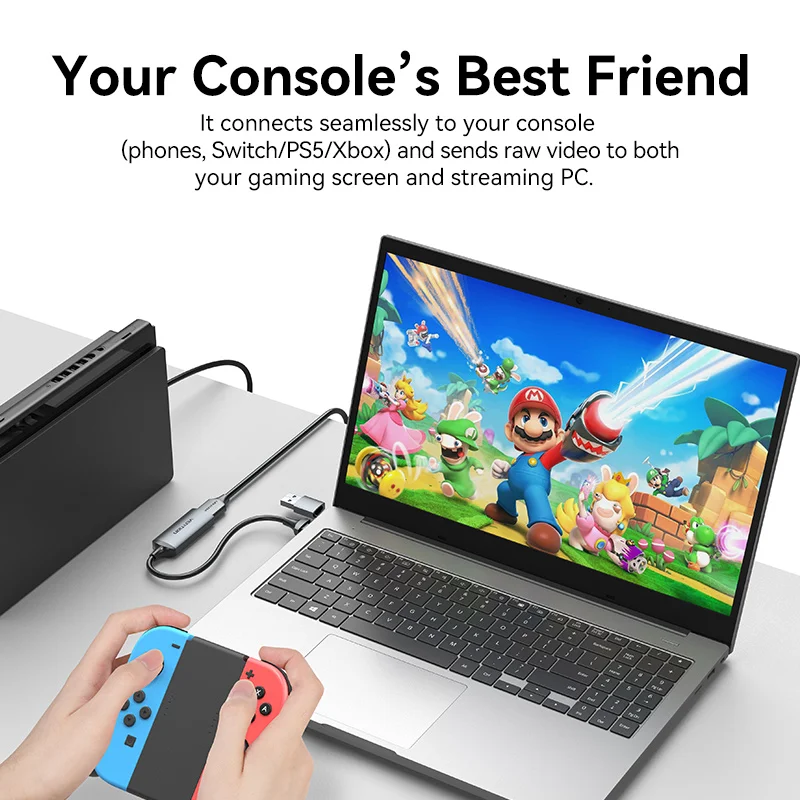 Vention-video Capture Card para pc 4k Hdmi para Usb 3.0 tipo c Grabber Box Ps4 Câmera Live Stream Record Meeting 4k - Imagem 6