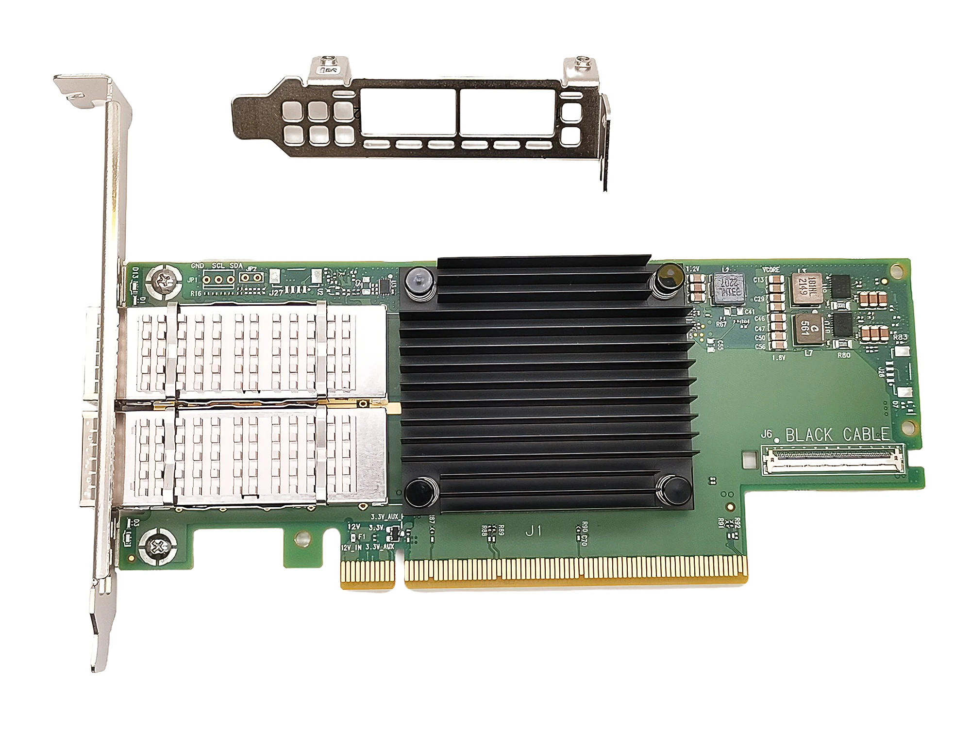Mellanox ConnectX-6 MCX653106A-ECAT 인피니밴드 이더넷 어댑터 카드 (HDR100, EDR IB 및 100GbE), 2 * QSFP56 포트 PCIe x16, 100Gbps, 신제품