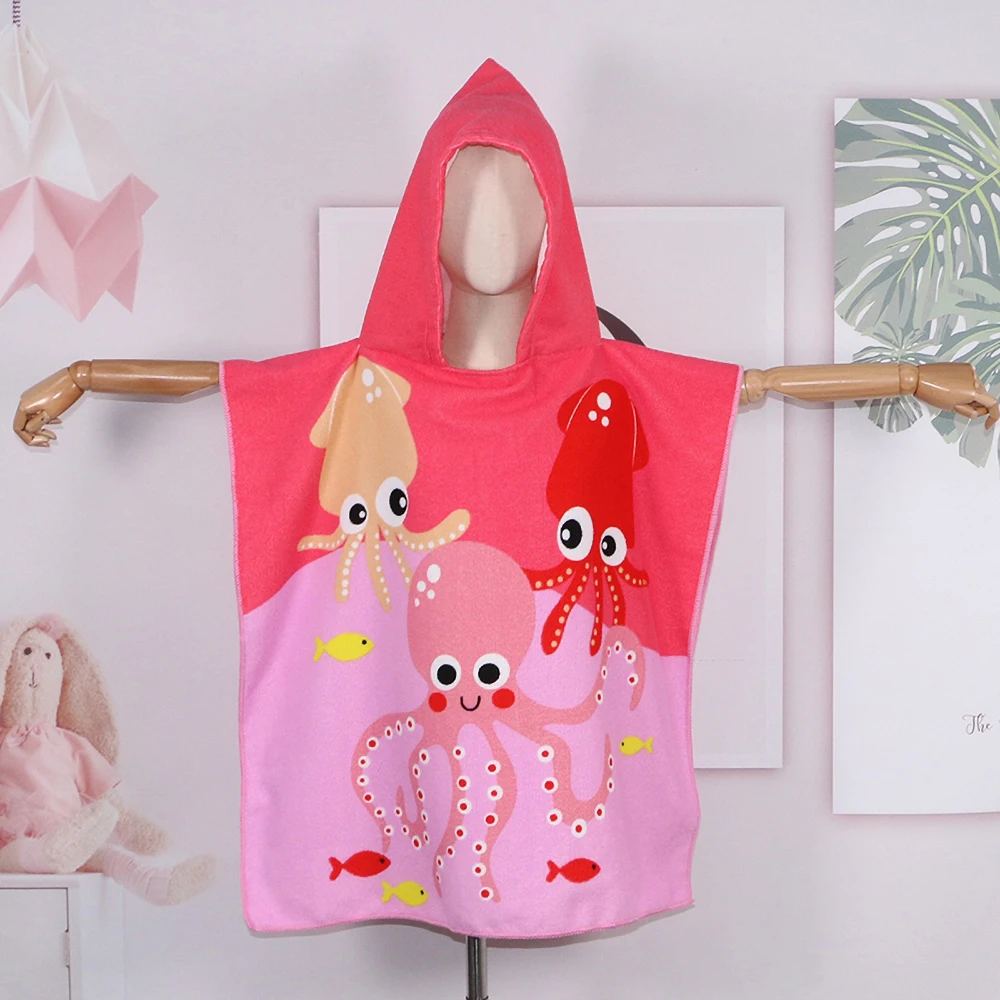Unicorn Bathrobes for Children Baby Kids Cartoon Beach Towels Kids Bath Stuff Poncho Toddler Newborn Wrap Blanket Baby Bath Robe
