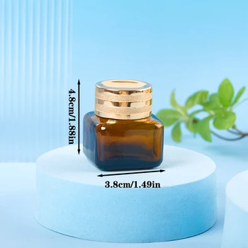 15g Empty Cream Jar Glass Eye Cream Bottle Brown Face Skin Care Mini Cosmetic Container Makeup Travel Portable - Thumbnail 6
