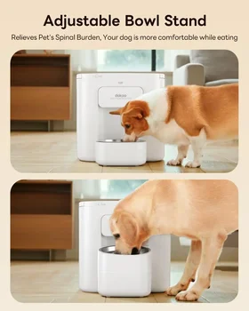 Automatic Dog Feeder, 15L/63 Cups Automatic Feeder for Large Dog, Vacuum-Sealed Dog Food Storage, Dog Food Dispenser with 200mm 5