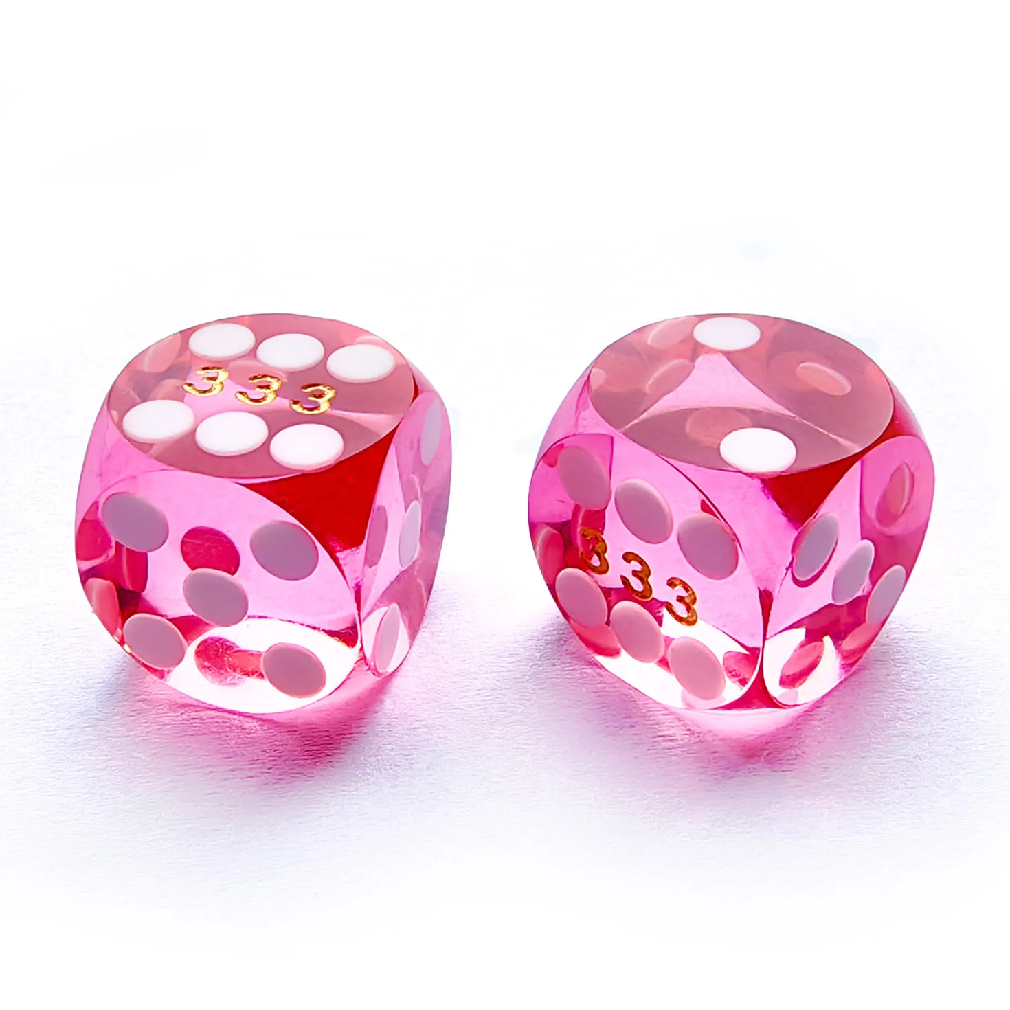 Bescon Dice Professional Precision Dice Round Corner 9/16" (14.3mm) with Random Serial Number Precision Cut 14.3MM 2pcs Set spindown dice set