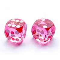 Bescon Dice Professional Precision Dice Round Corner 9/16" (14.3mm) with Random Serial Number,Precision Cut Dice 14.3MM 2pcs Set 2