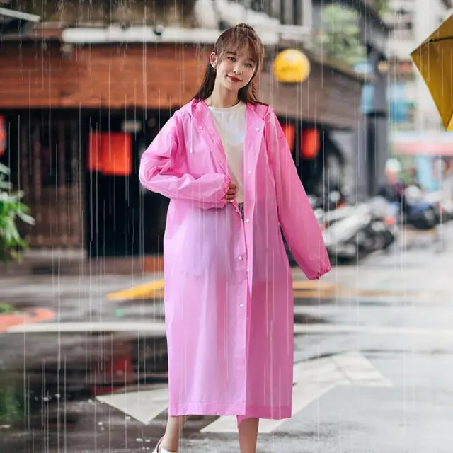 Eső Poncsók Motorháztető Unisex Kapucnis Magas Színvonalú Eva Rain Ponchos Esőkabát Kabáttal Kempingcsónakot Csónakázni Utazáshoz És - Image 3