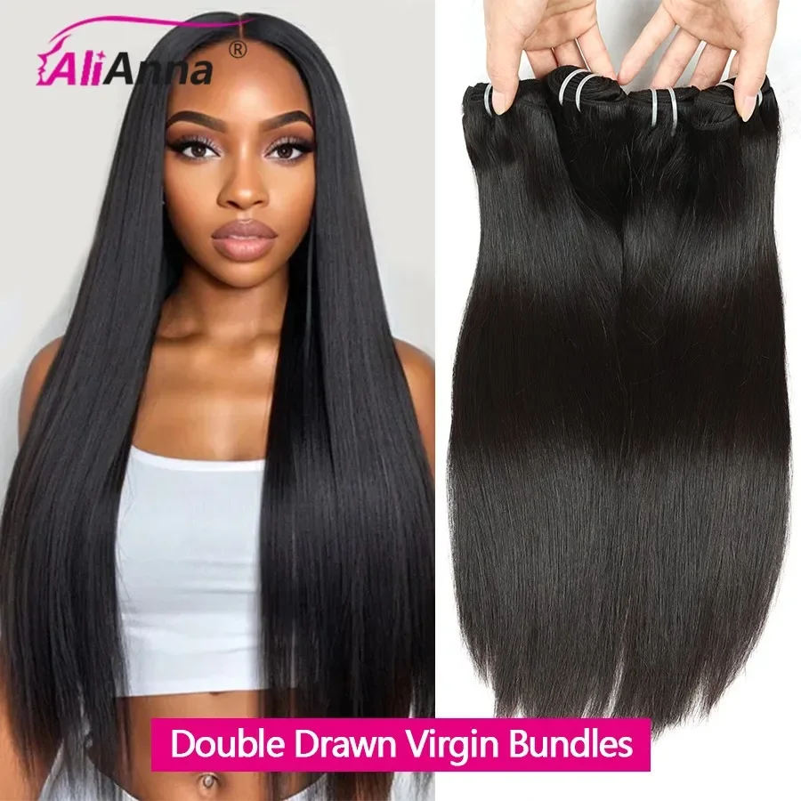 15A Double Drawn Virgin Bundles Human Hair Raw Vietnamese Hair Bundles Human Hair Straight Bundles Unprocessed Hair Extensions