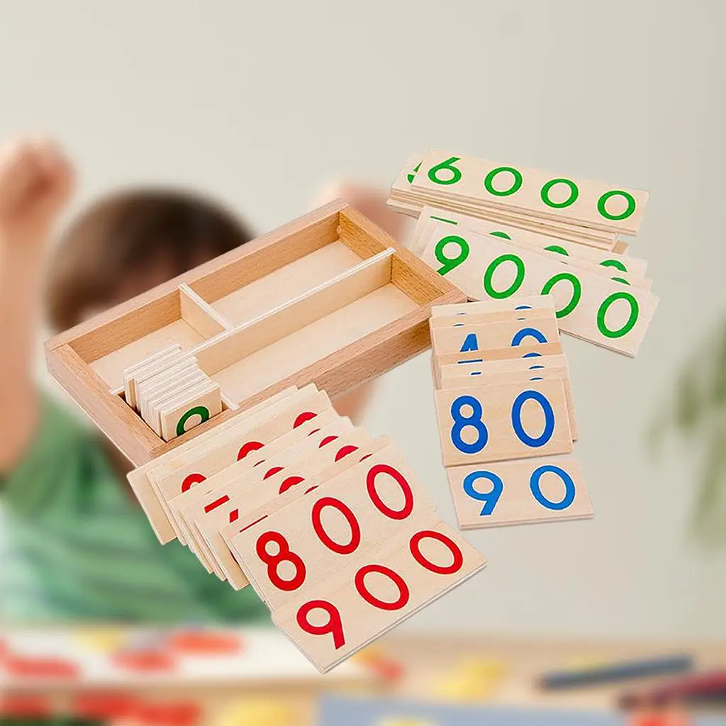 Number Card Counting Montessori Math Activity Toys for 3 4 5 Years Old