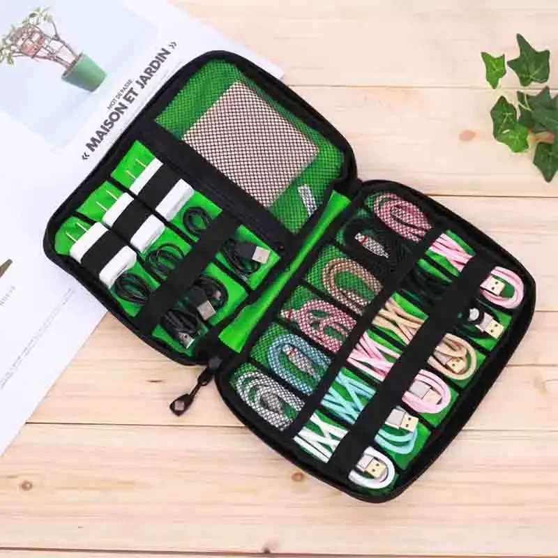 Cable Storage Bag 1-2PCS Waterproof Headphone Case Mobile Data Cable Digital Charger Accessories
