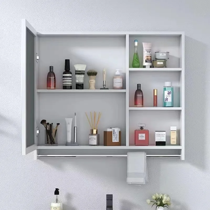 Organizer Salvaspazio Armadi Da Bagno Specchio A Parete In Stile Rack Armadi Da Bagno Nero Moderno Mobili Da Bagno