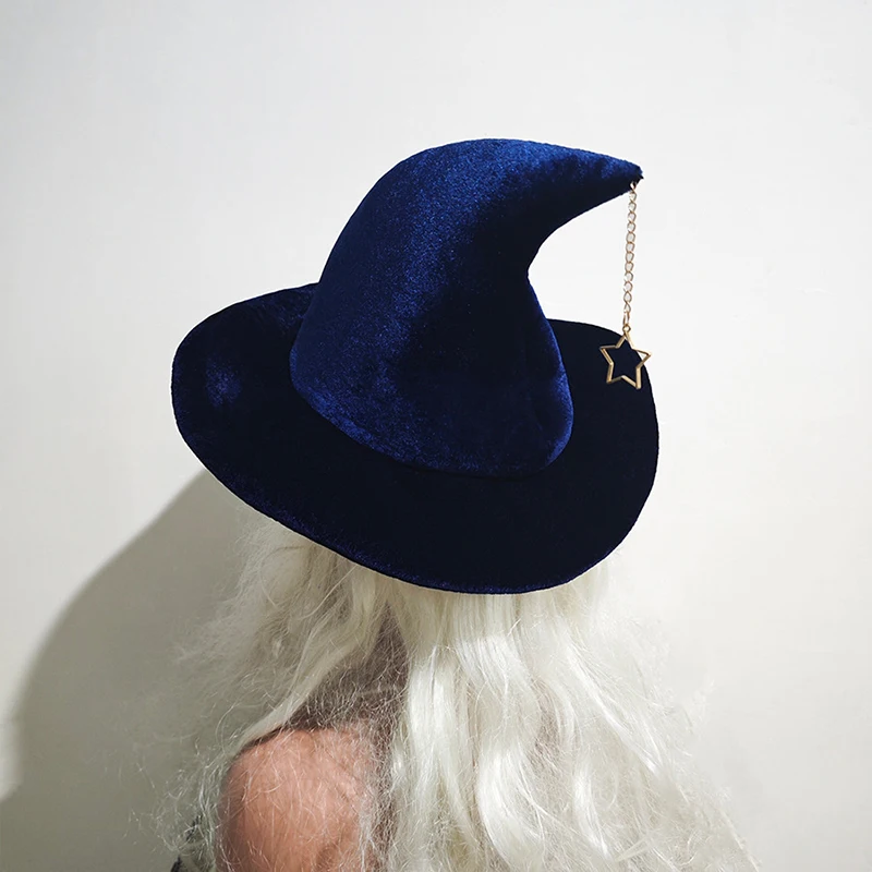 Star Pendant Witch Hat Wizard Hat Witch Makeup Stage Party Dress Up Party For Performance