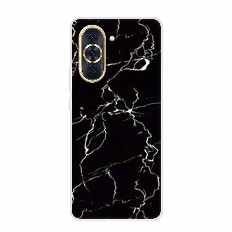 Huawei Nova 10 Pro Clear Marble Soft TPU Silicone Back Cover – Elegant Protective Case