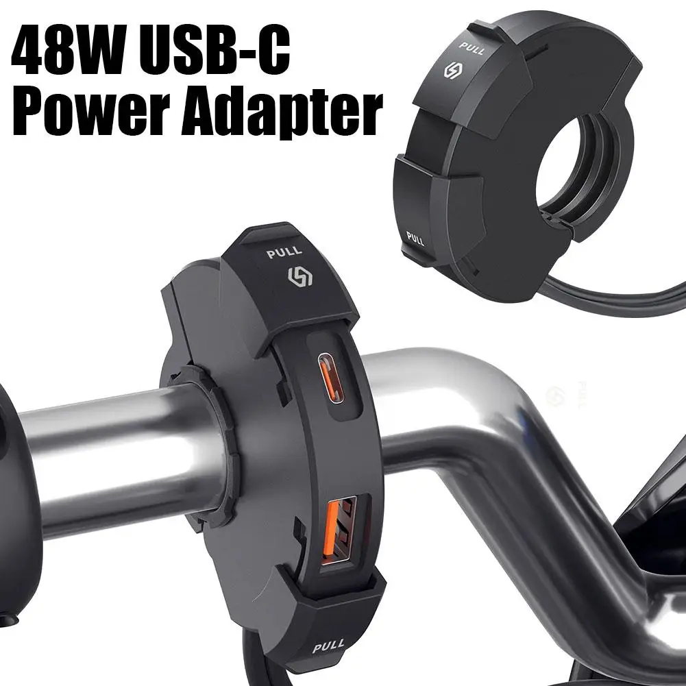 

Universal Qc3.0 Motorcycle Usb Charger 48w Usb-c Power Bracket Waterproof Handlebar Camera Mounting Phone Adapter Charger G0o3