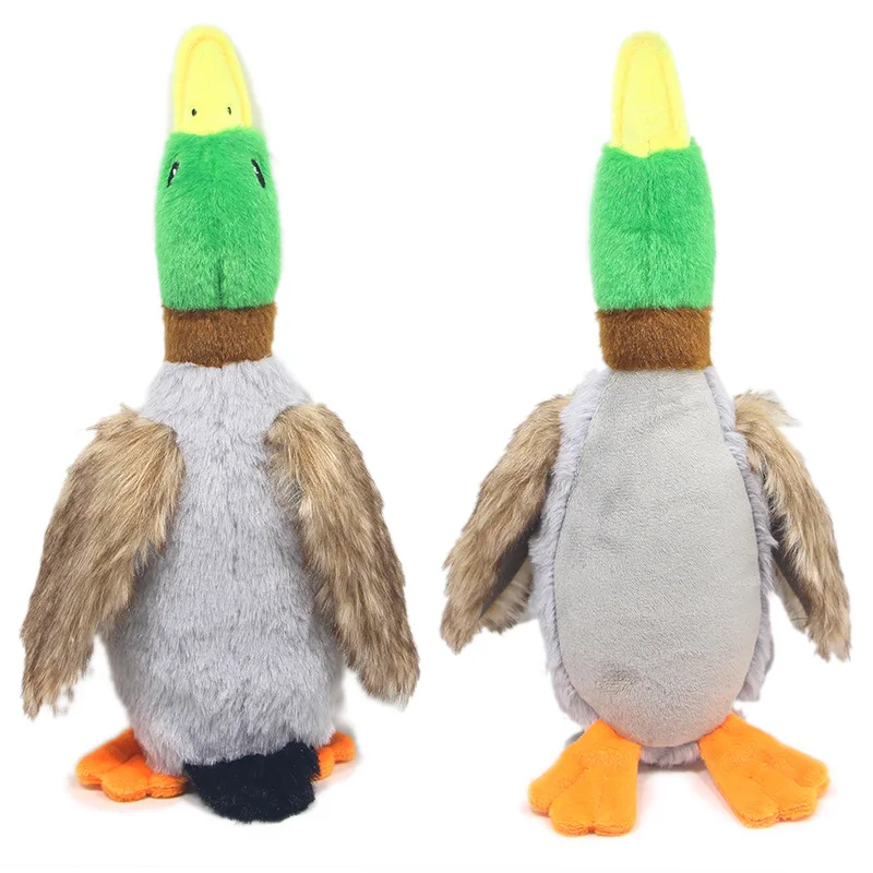 

Cute Plush Duck Sound Toy Stuffed Squeaky Animal Squeak Dog Toy Cleaning Tooth Dog Chew Rope Toys Pet Dog Accessories Toys