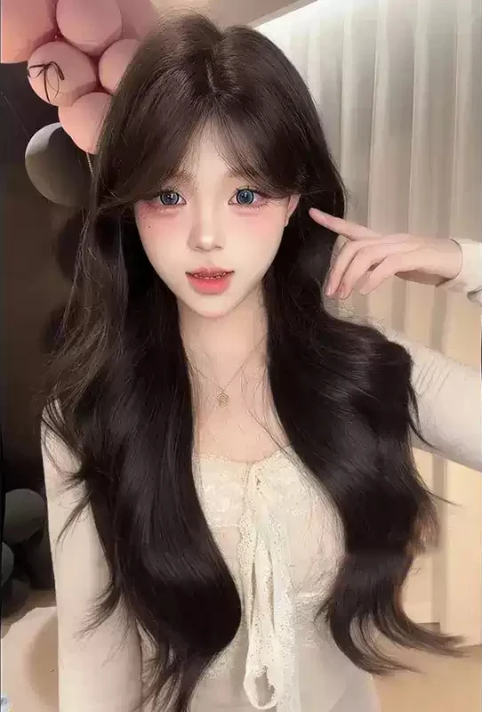 Black Brown Synthetic Lace Front Wig for Women