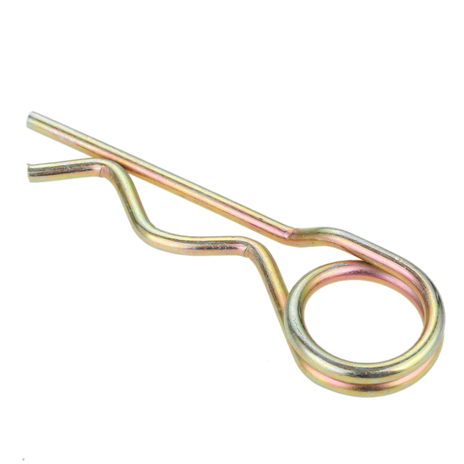 Steel Cotter Hitch Pins 20pcs M2*50mm Steel Cotter Hitch Double Ring Pins Double Coil R Clip Retaining Cotter Hair Pins for Trailer Stroller Cargo Boat