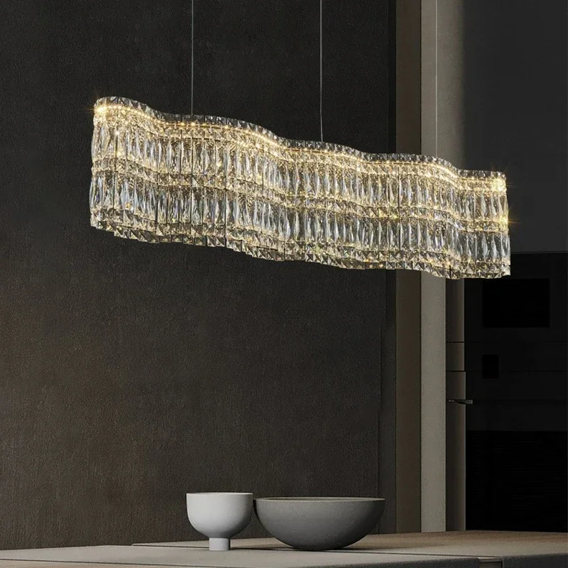 modern luxury crystal chandelier use to living room dining  bed French minimalist LED