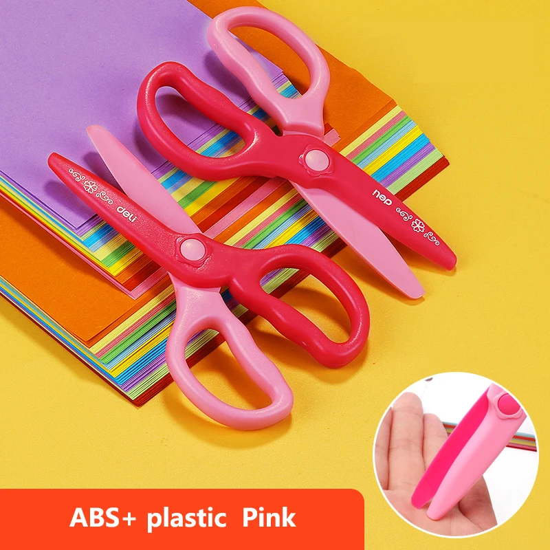 Deli 1pcs Scissors Kawaii Rabbit DIY HandCraft Scrapbook Scissors for kids  safe Paper Cutting Utility Knife School Supplie