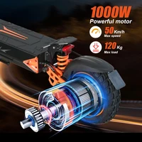 Trottinette électrique pour adultes KEPOW, batterie 48V 20Ah, moteur 1000W, vitesse maximale de 50 km/h, pneus tout-terrain de 10 pouces, trottinettes électriques, autonomie de 50 à 70 km, modèle EScooter K2MAX 5
