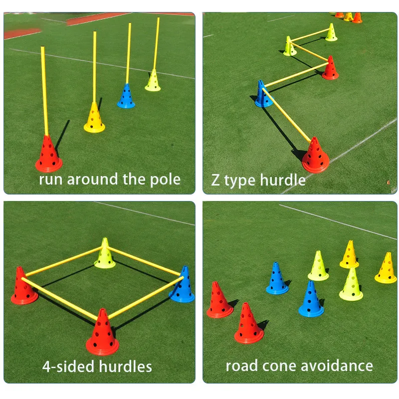 Soccer Cones Plastic Obstacle Equipment Agility Marker Cone Training Sports Cones for Football Basketball Indoor Outdoor Activit