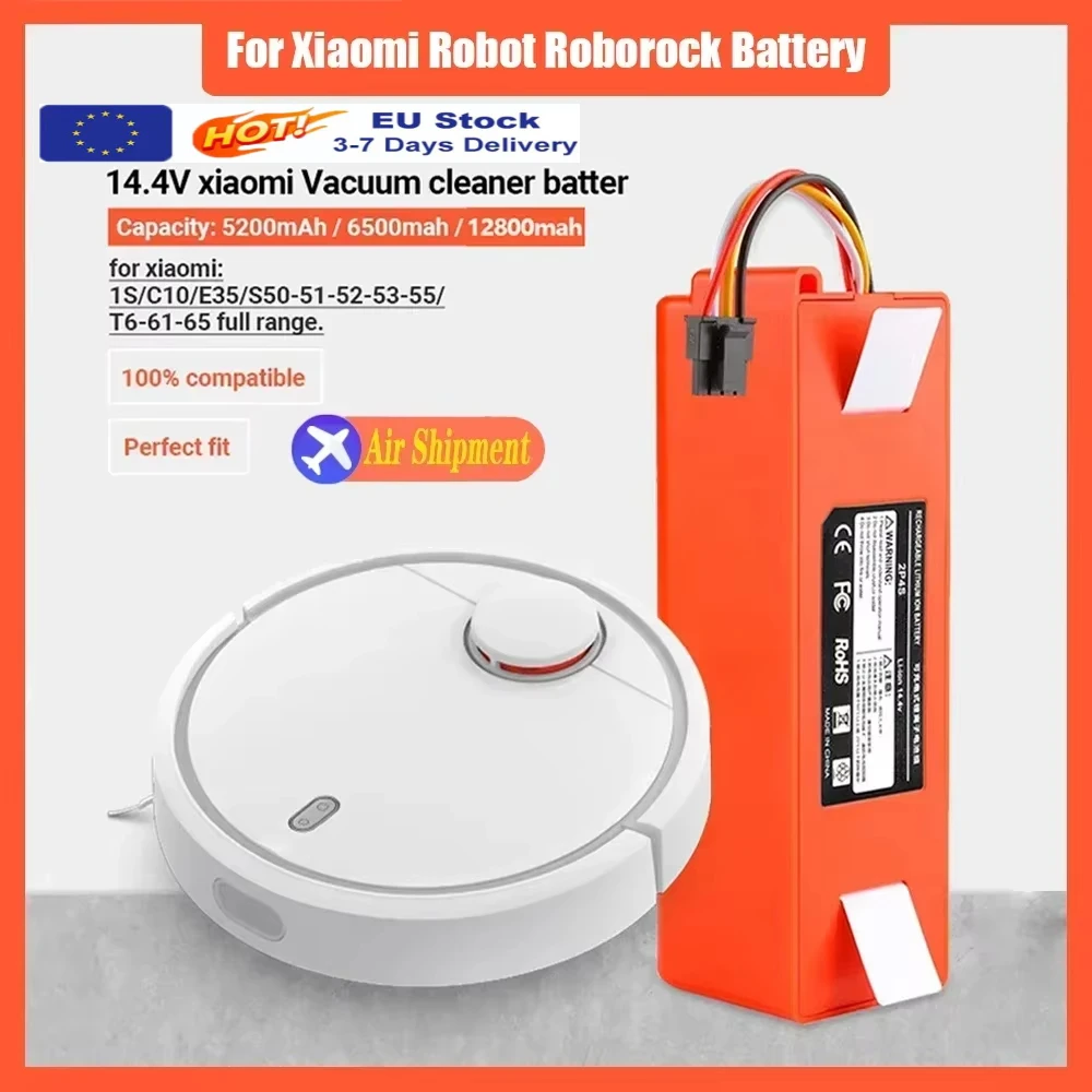 Vacuum Cleaner Battery Replacement for Xiaomi Roborock S50 S51 S55 T60 E352-00 S502-00 C10 E20 E35 14.4V 5.2AH SC Batteries