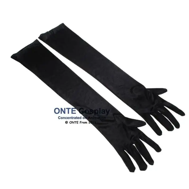 Anime Maid Cosplay Costume Gloves 22cm 42cm 52cm Etiquette Elastic Tight Spandex Sunscreen Gloves Black White