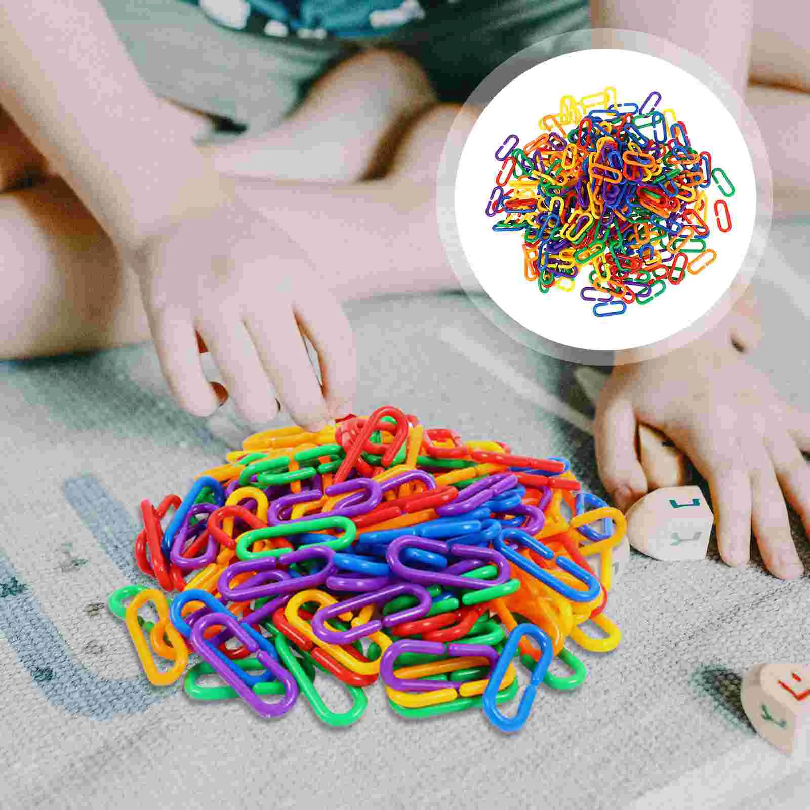 

Plastic C-clips Hooks Chain Links C-links Kids Educational Toy Rat Parrot Bird Toy Parts