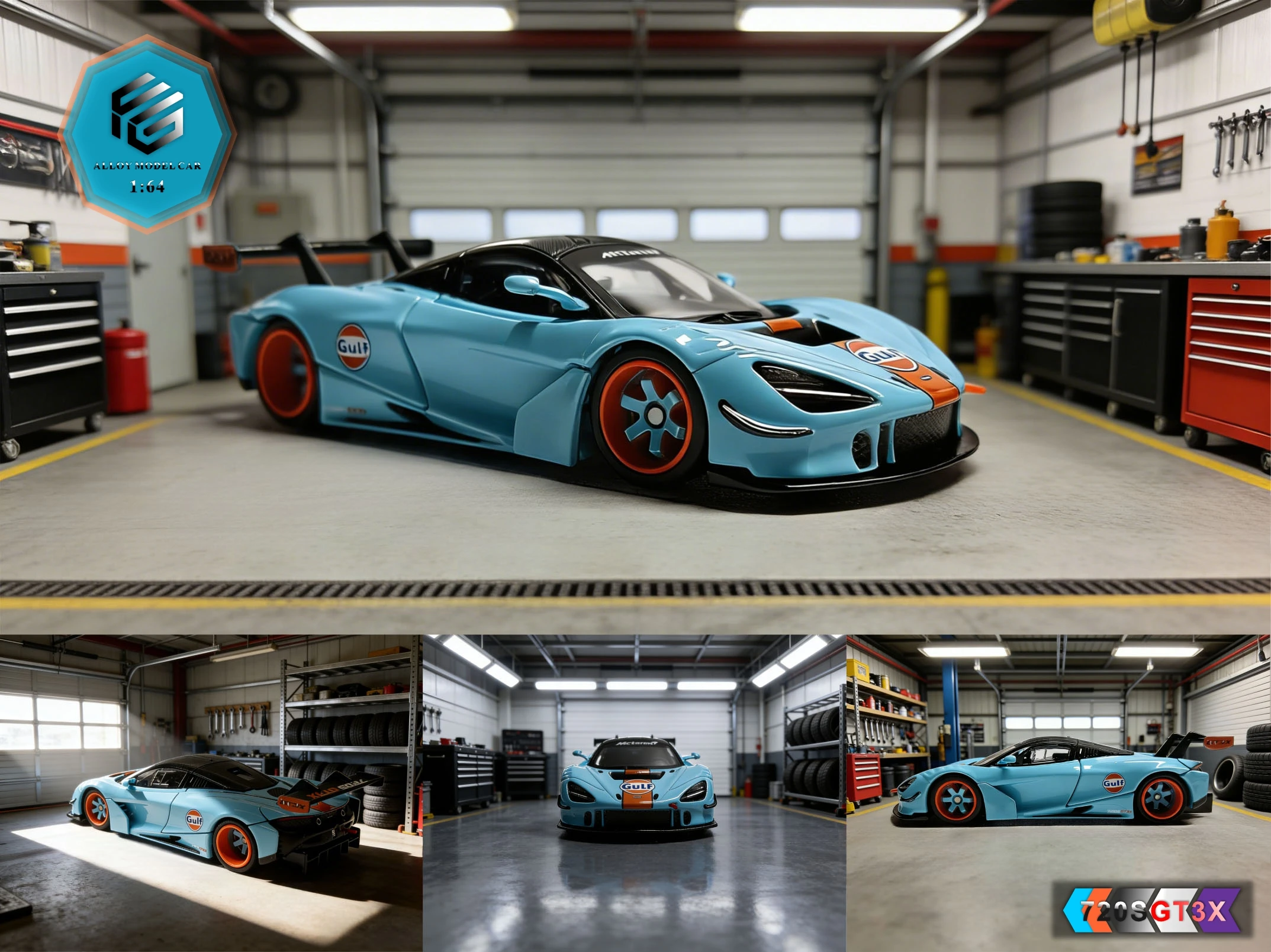 FG 1/64 Adult Collection Alloy Car RWB930 ML720S ML750S (Including Display Box) image 23