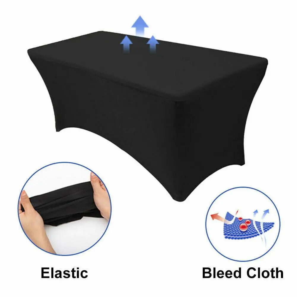 1PC Elastic Wedding Dining Decor Rectangular Spandex Tablecloth Stretch Table Cover  Salon Massage Elastic Bed Cover