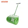 VEVOR Compost Spreader and Peat Moss Spreader 24 in Push/Tow-Behind Roller Lawn Spreader with Height Adjustable T Shaped Handle 1