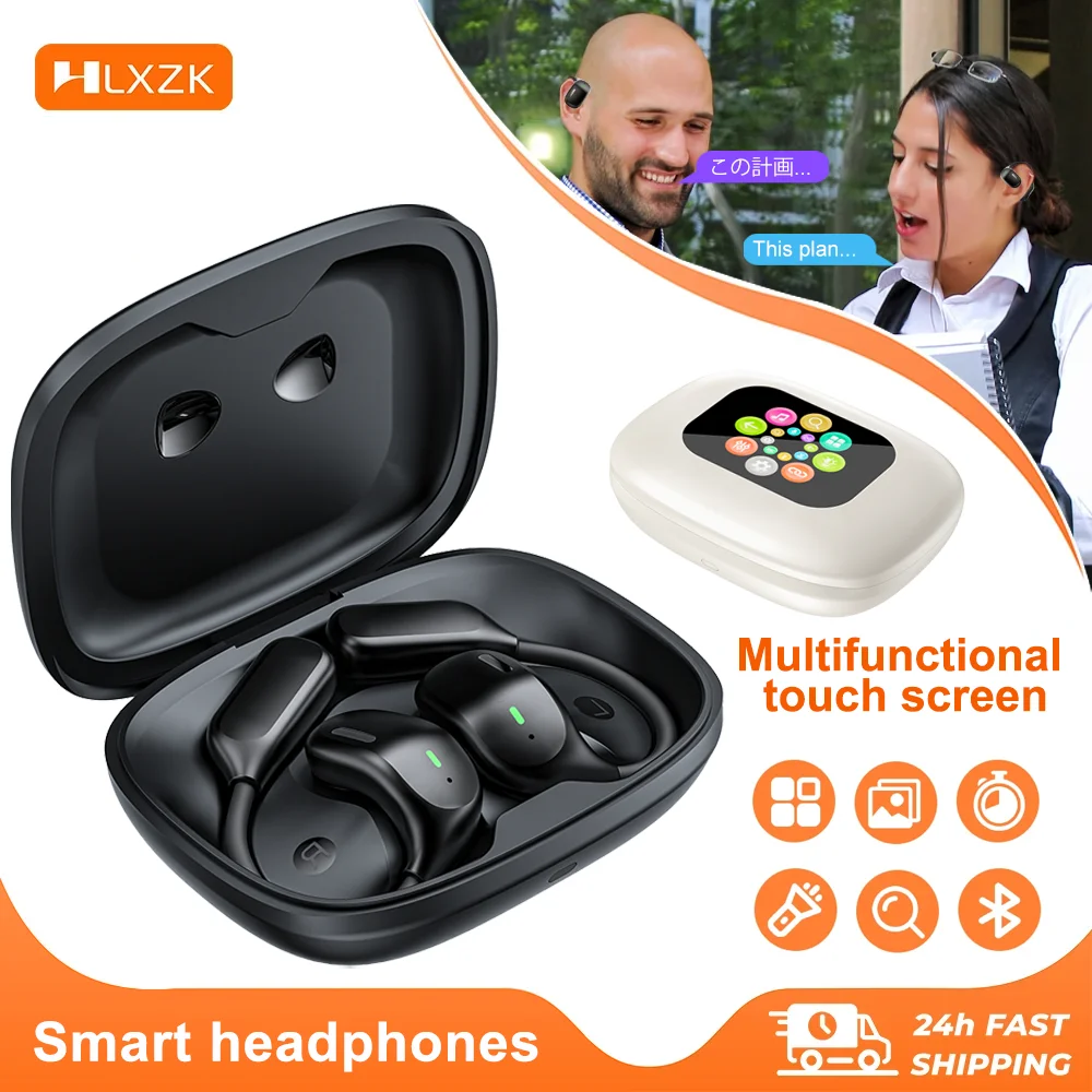 Wireless Bluetooth Earphones with Touch Screen and Real Time Translators