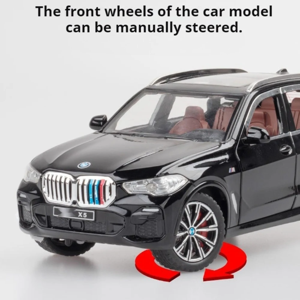Deluxe 1:24 BMW X5 Miniature Toy SUV with Sound and Light