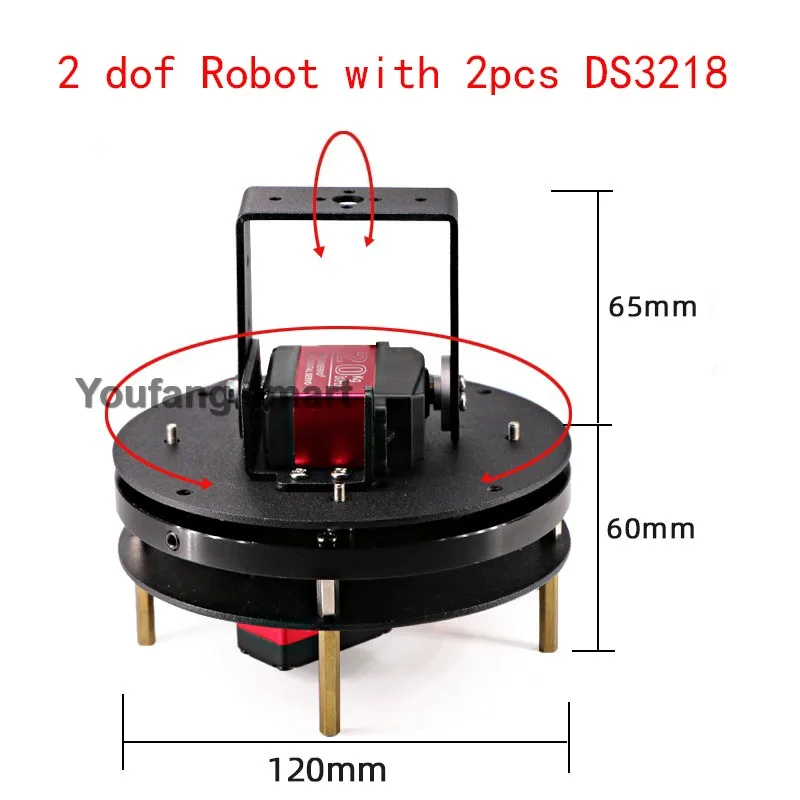 120mm Aluminum Ring for 1/2 DOF Robot Pan And Tilt Servo Control Bracket Sensor Mount For Arduino Robot DIY Kit Programmable Kit