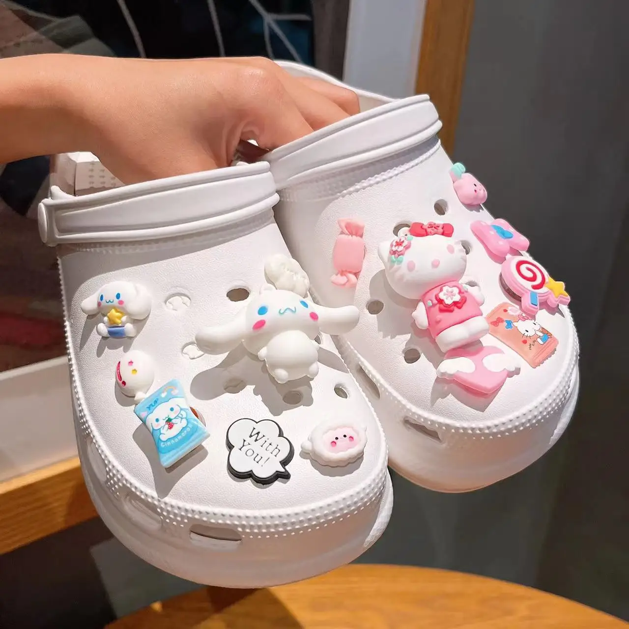 Sanrio LED Shoe Charms Fit Sandals Crooo Decorations X-mas Gifts