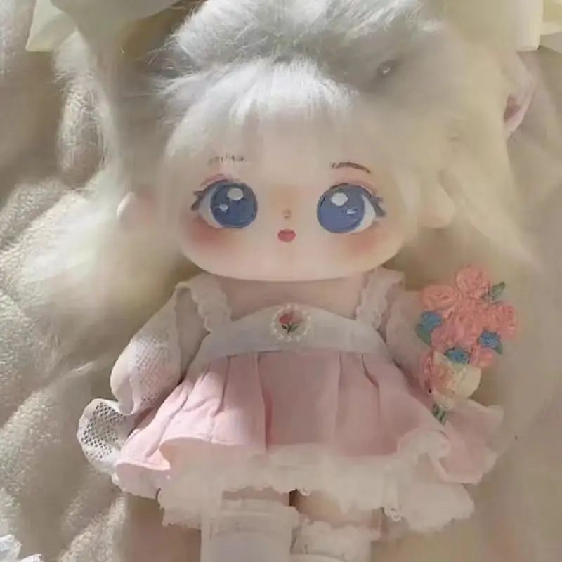 女の子のためのヘア付きぬいぐるみ,長さ20cm,韓国のポップexo