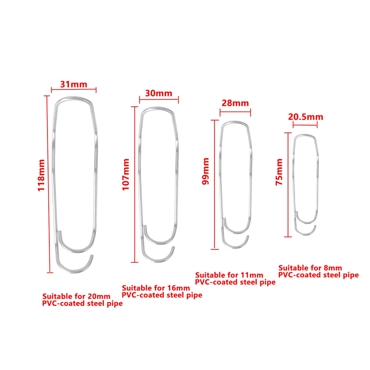 Plant Clips Plastic Plant Clips Plant Climbing Support Plant Support Connector Plant Trellis Steel Clip Garden Orchard 8/11/16/20mm Pipe Flower Vegetable Fruit Vine Climbing Support Buckle 10/20/50/100Pcs