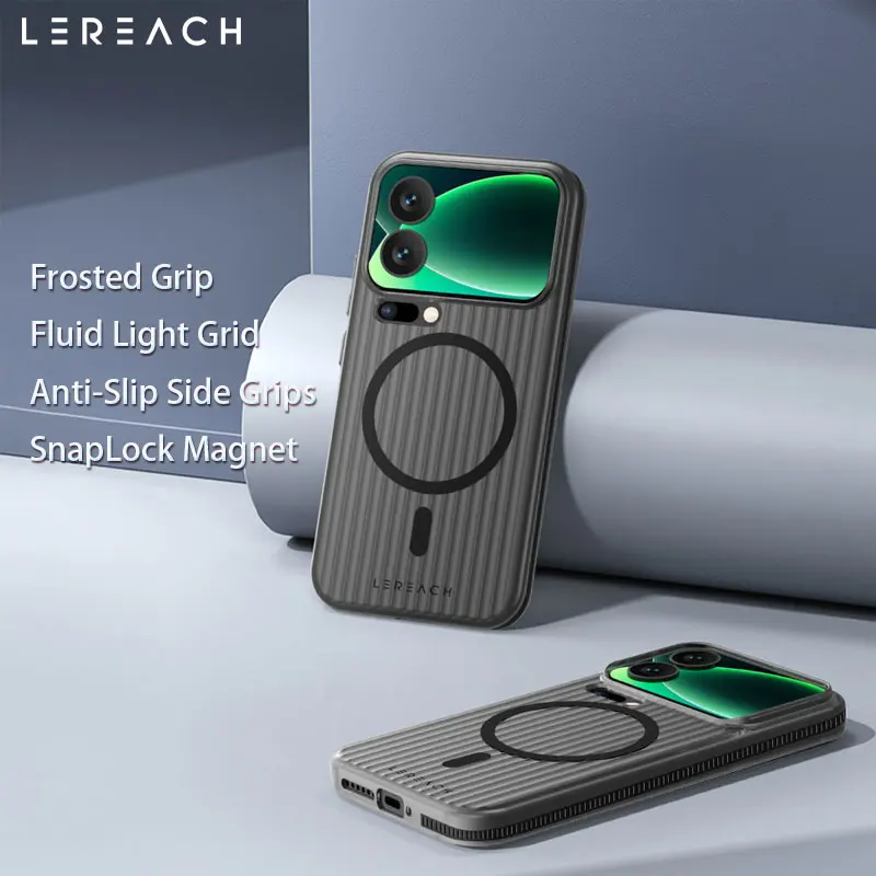 Lereach Magnetic Frosted Anti-Slip Slim Phone Case with Multi-Scene Protection