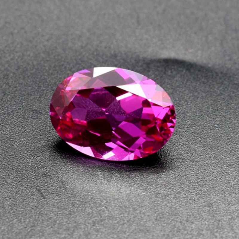 Pretty Pink Ruby Precious Stone Oval Faceted Cut Gemstones for Jewelry Making and Collection Gift Gem Beads
