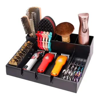 Salon Barber Hair Styling forbici scatola di immagazzinaggio per strumenti di bellezza per parrucchieri tagliacapelli elettrico pettine vassoio supporto per custodia Desktop