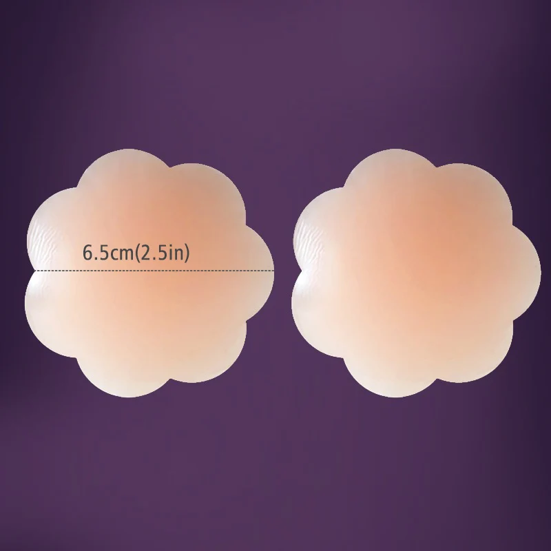 Silicone Breast Patch Silicone Nipple Cover Invisible Stick On Bra Sticky Bra Breast Nipple Covers Silicone Adhesive Bra Silicone Stickers Breast Sticker Reusable Self Adhesive for Woman
