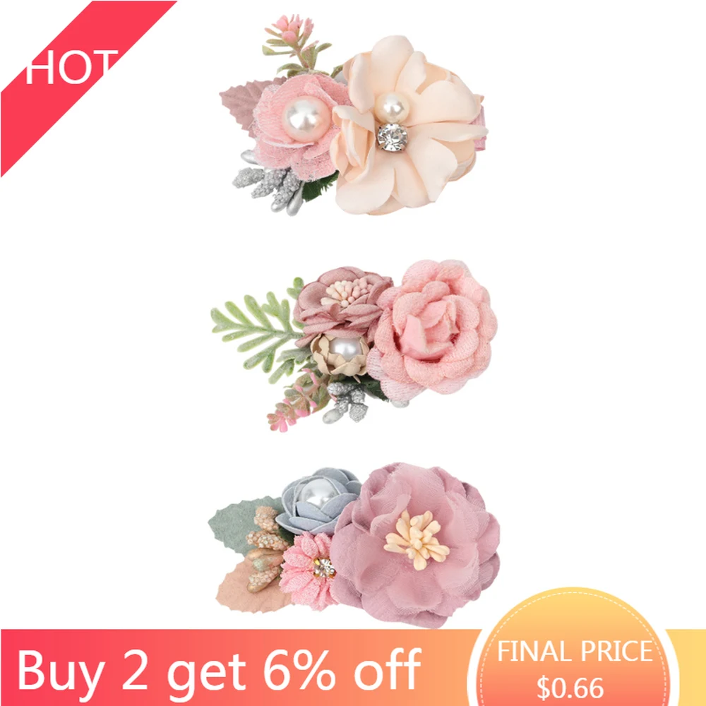 2022 New Chiffon Flower Hair Clips Pins Accessories Cute Hair Clips Pins for Baby Girls Toddlers Hairpin Kids заколка для волос