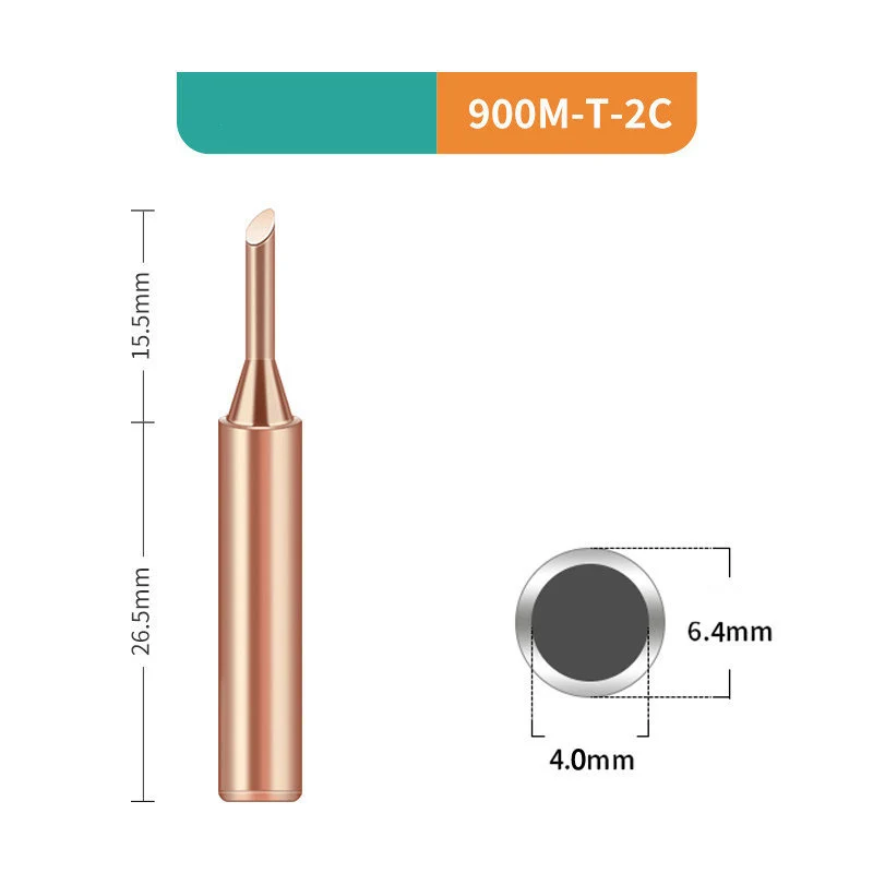 10 개/몫 900M-T-2C 납땜 교체 온도 납땜 인두 팁 헤드 도구 9369,938,969,852d 납땜 스테이션 용접