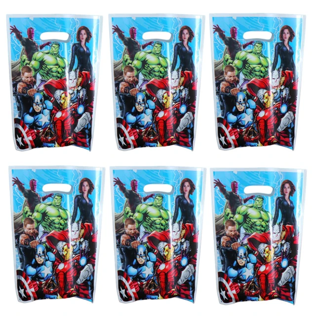 Sacs cadeaux sur le thème des Avengers pour garçons, décoration de fête  d'anniversaire, butin de bonbons, sac à provisions, fournitures de fête